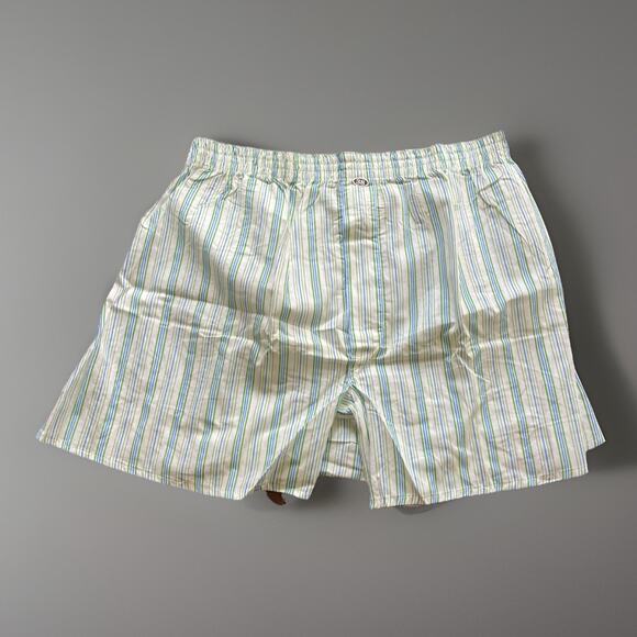 NOS Vintage Boxer Shorts 1970s Permanent Press Size 38 White Stripes - Picture 1 of 6